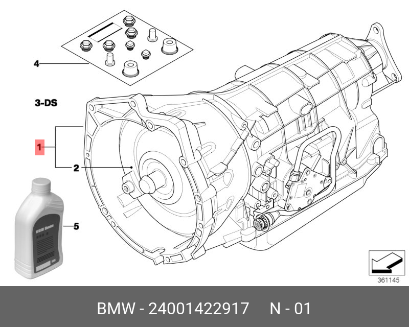 24001422917 BMW Оборотная АКПП с электрогидр. приводом