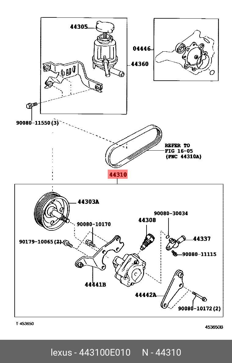 443100E010 TOYOTA Насос гидроусилителя