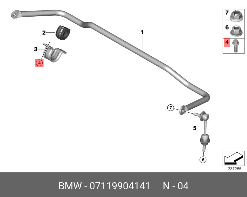 07119904141 BMW Болт с шестигранной головкой с фланцем M10X30-10.9ZNS3  07 11 9 904 141