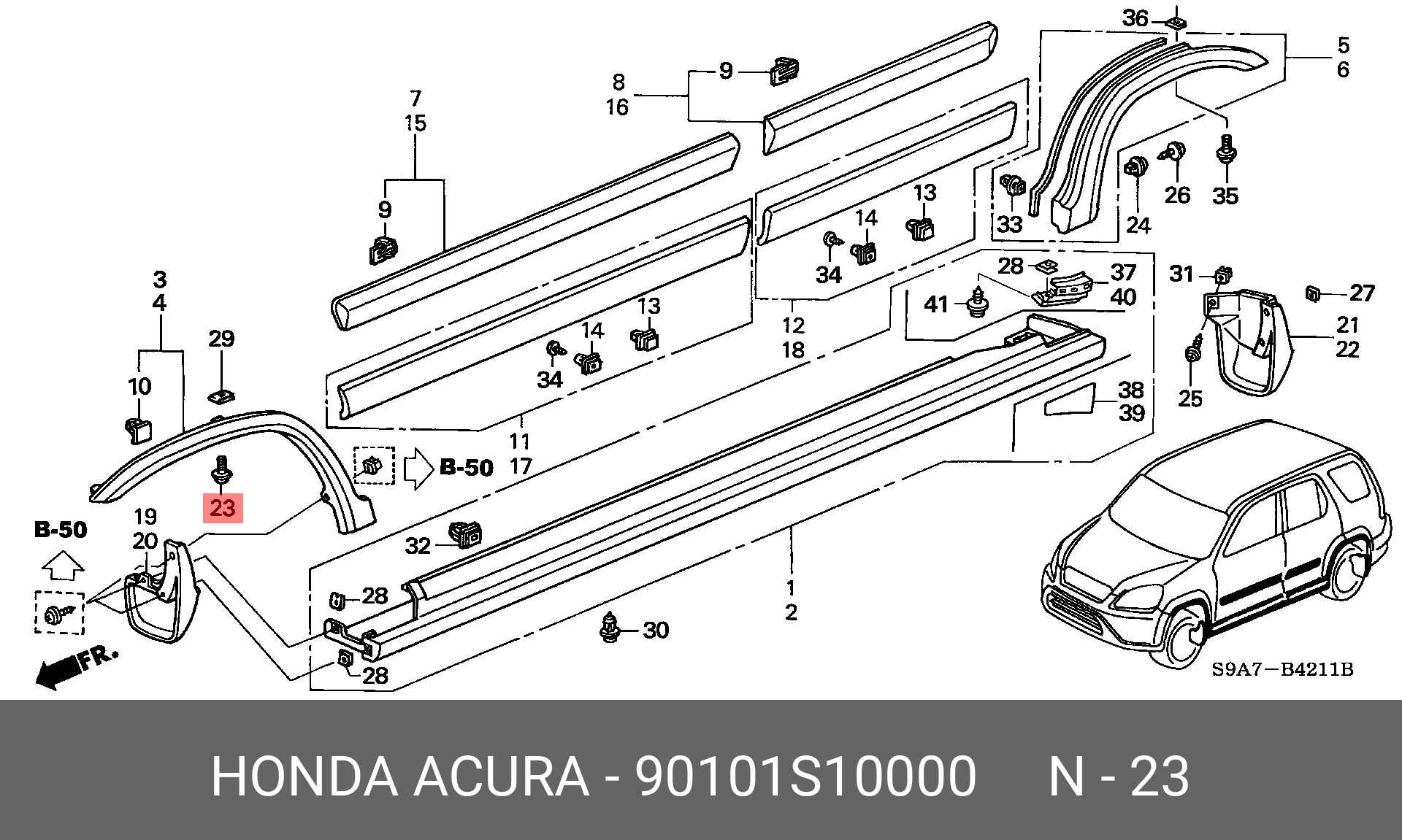 90101S10000 HONDA САМОРЕЗ