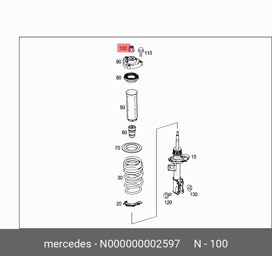 N000000002597 MERCEDES-BENZ ГАЙКА М14