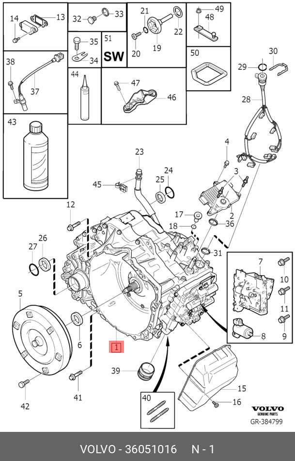 36051016 VOLVO АКПП TF-80SC WD