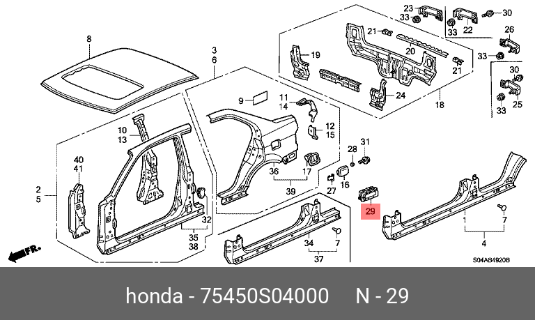 75450S04000 HONDA 