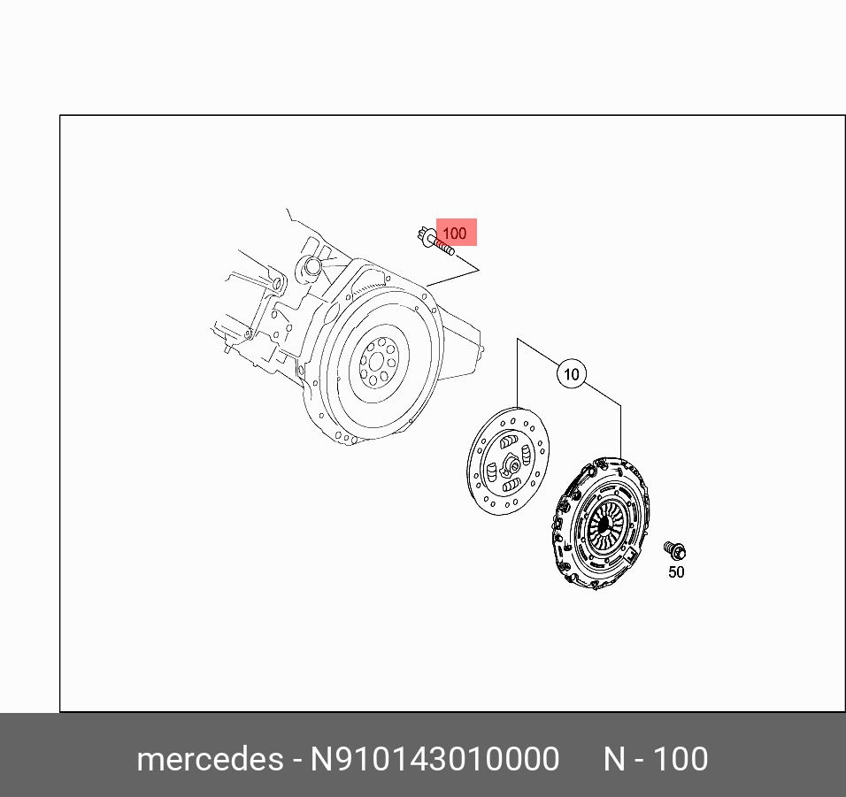 N910143010000 MERCEDES-BENZ БОЛТ М10