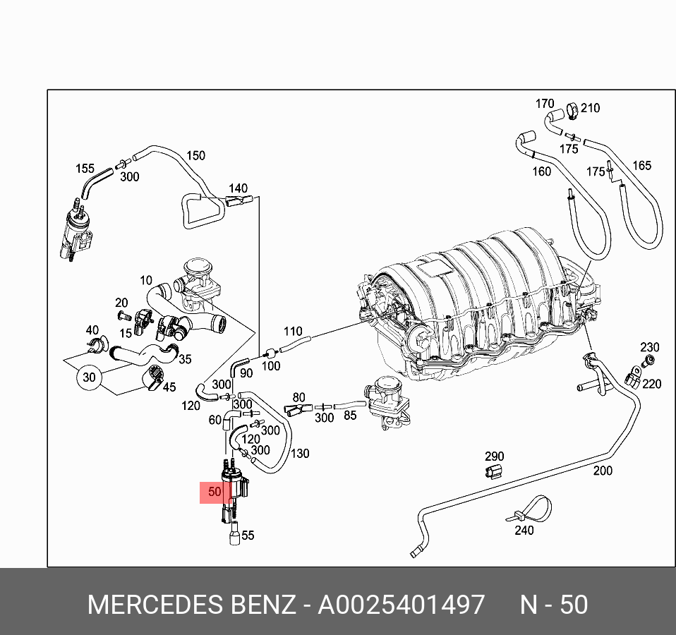 A0025401497 MERCEDES-BENZ клапаны