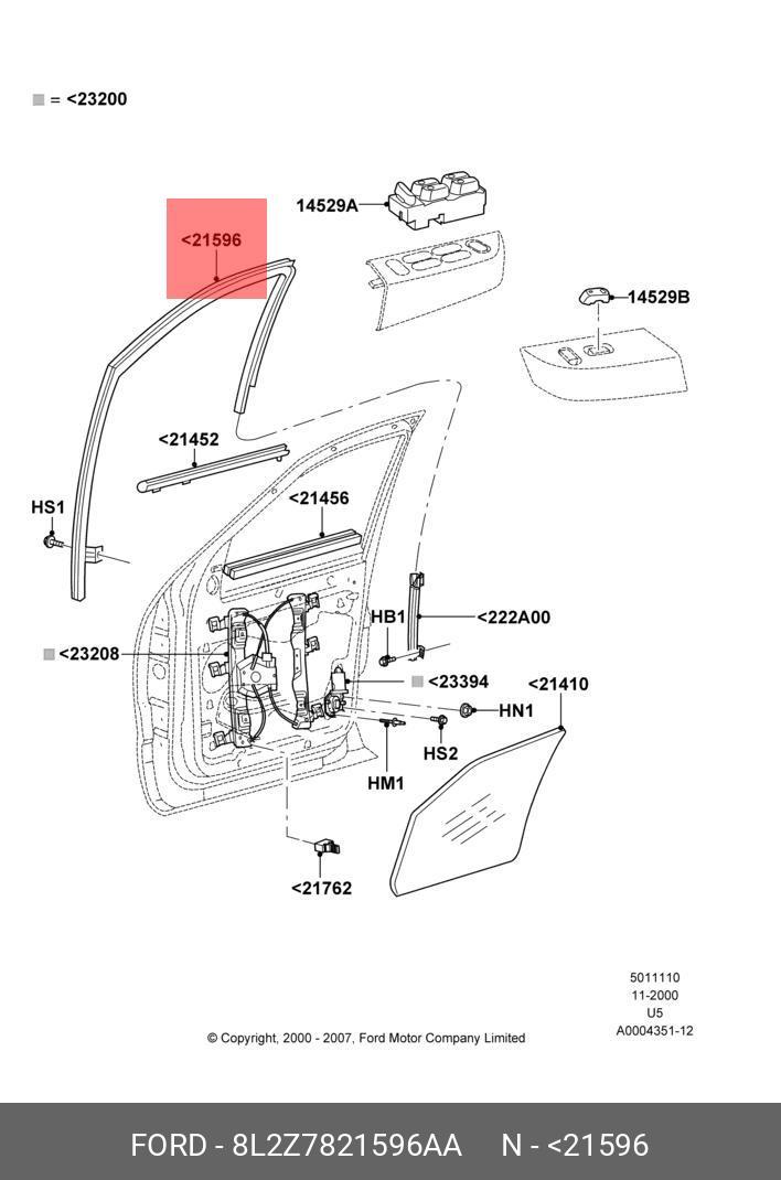 8L2Z7821596AA FORD Уплотнитель