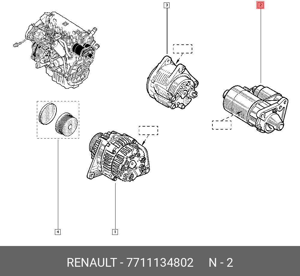 7711134802 RENAULT Стартер