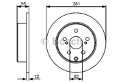 986479419 BOSCH Тормозной диск