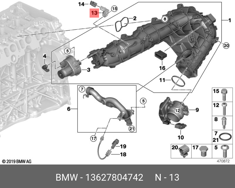 13627804742 BMW Датчик