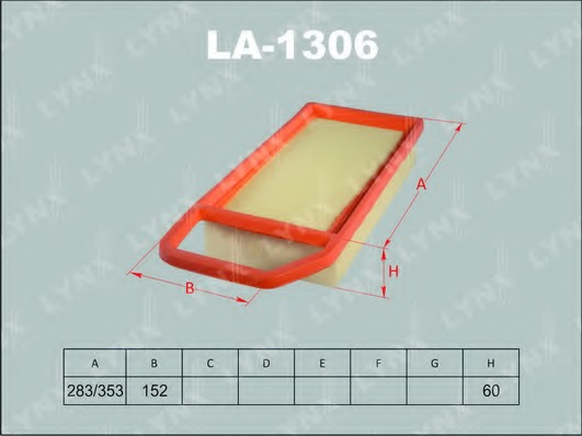 LA1306 LYNX Воздушный фильтр