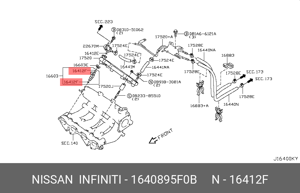 1640895F0B NISSAN Кольцо