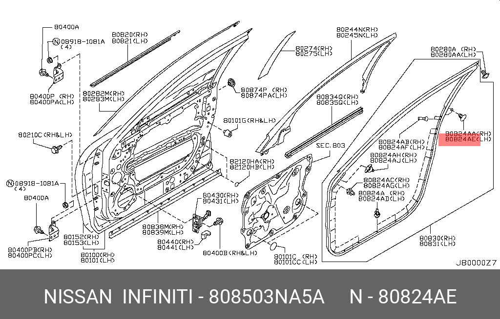808503NA5A NISSAN КЛИПСА-КРЕПЕЖ ПЛ.