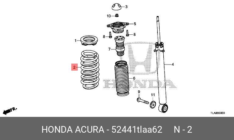 52441TLAA62 HONDA Пружина подвески