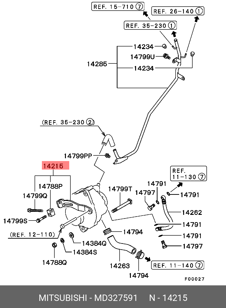 MD327591 MITSUBISHI КРОНШТЕЙН КУЗОВНОЙ купить в интернет-магазине AvtoTO