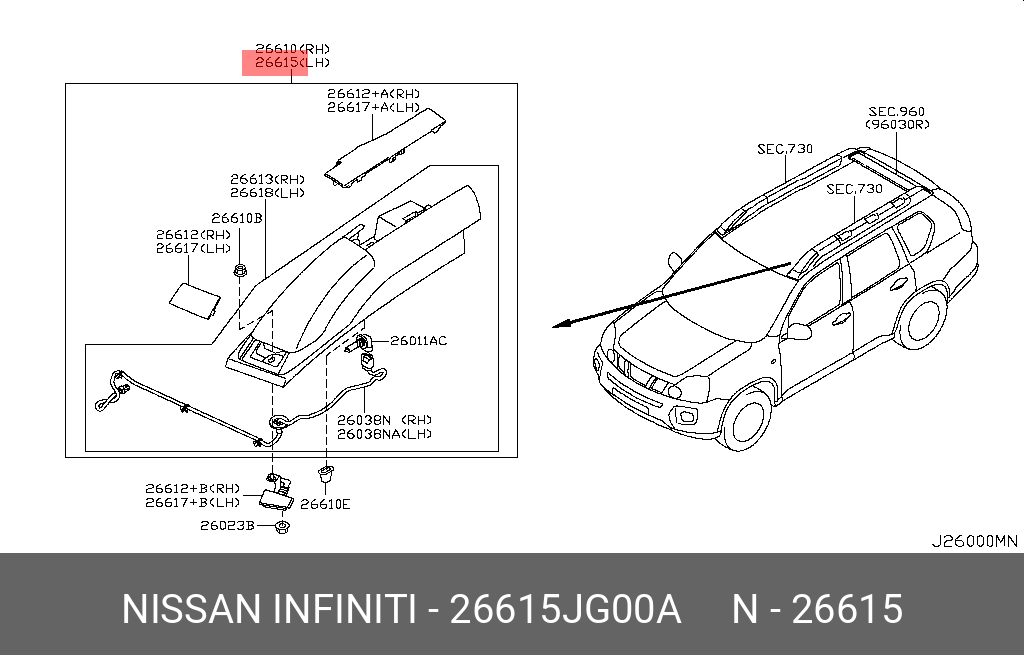 26615JG00A NISSAN 