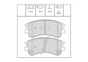 OEM0370KTD O.E.M. Колодки тормозные дисковые передние Mazda 6 2002-2007 высота 60 мм