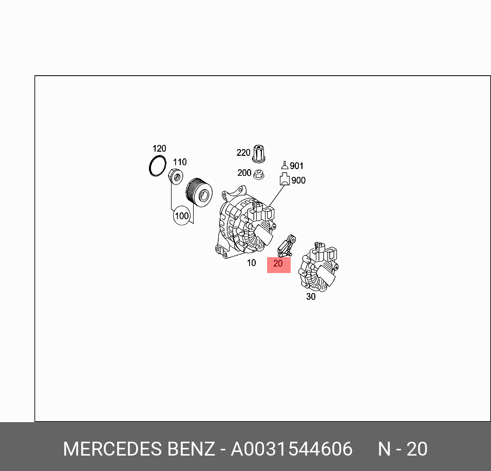 A0031544606 MERCEDES-BENZ РЕЛЕ-РЕГУЛЯТОР ГЕНЕРАТОРА