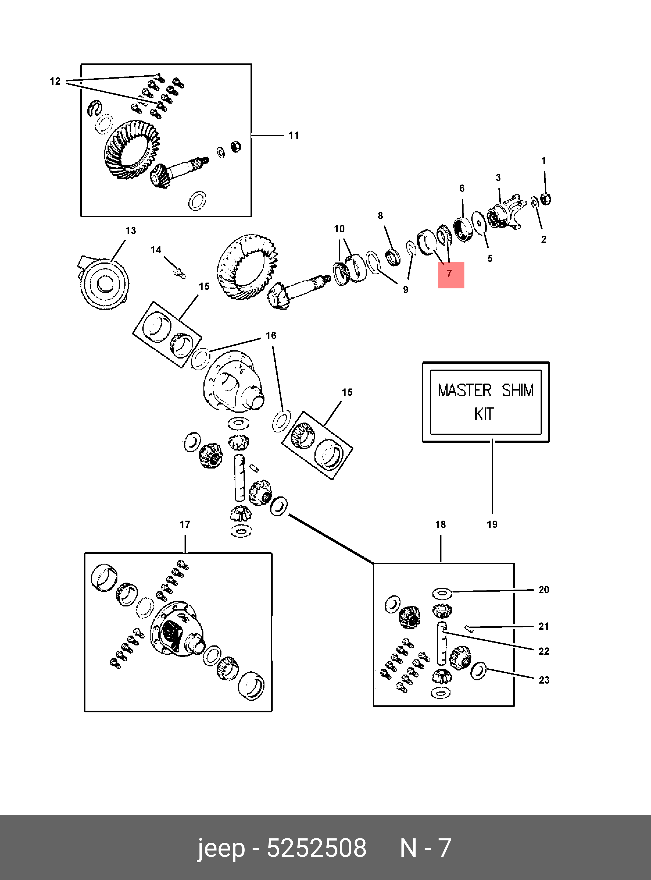 5252508 MOPAR PARTS ПОДШИПНИК