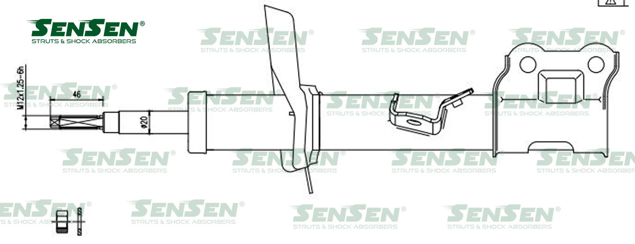 42130978 SENSEN Аморт. перед. прав. KIA SOUL