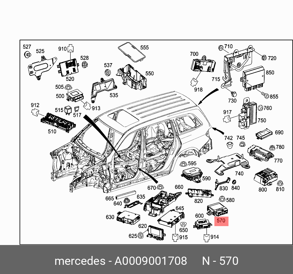 A0009001708 MERCEDES-BENZ БЛОК УПРАВЛЕНИЯ ПАРКОВОЧНОГО АССИСТЕНТА