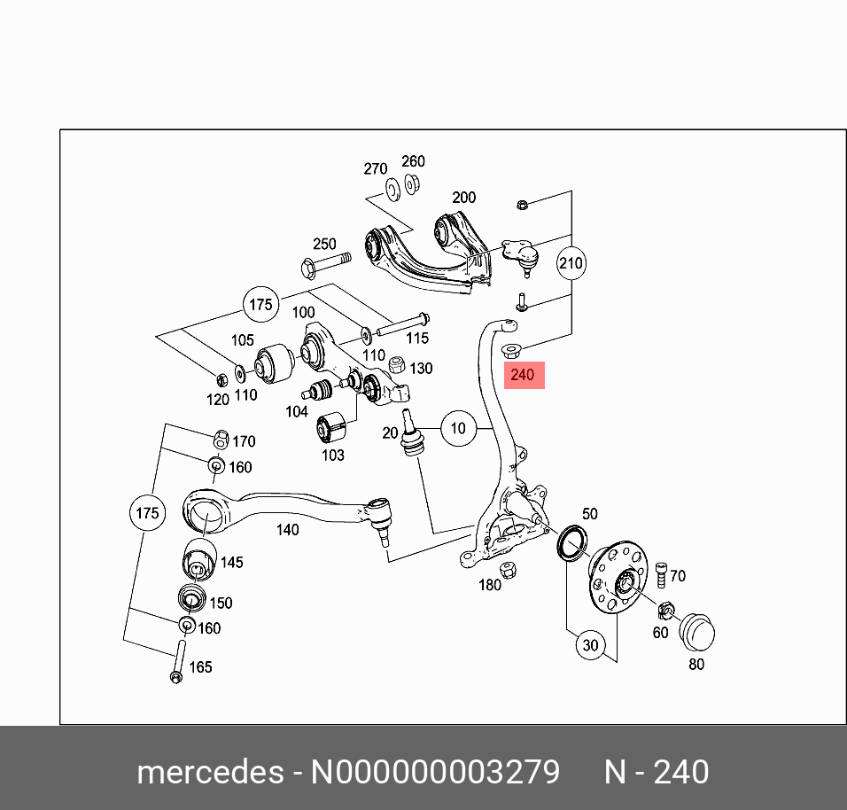 N000000003279 MERCEDES-BENZ ГАЙКА М10