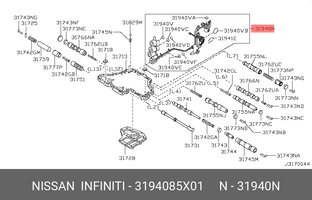 3194085X01 NISSAN Клапанный блок А