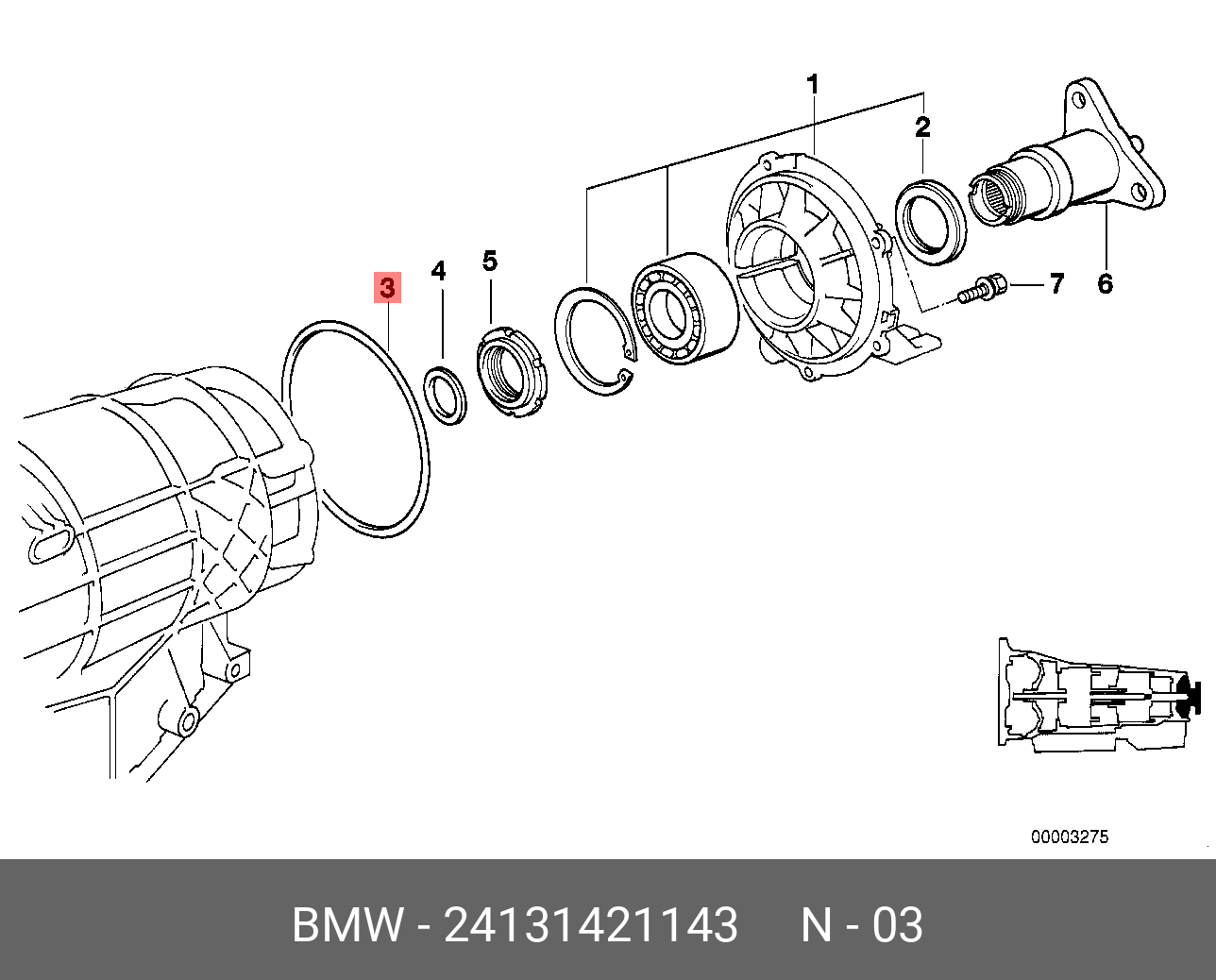 24131421143 BMW Кольцо круглого сечения