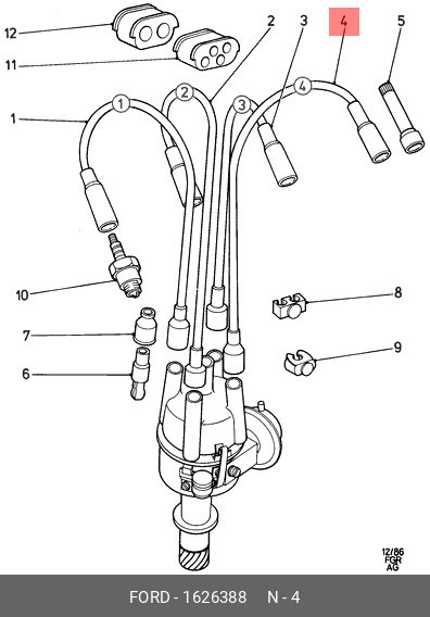 1626388 FORD Провод зажигания