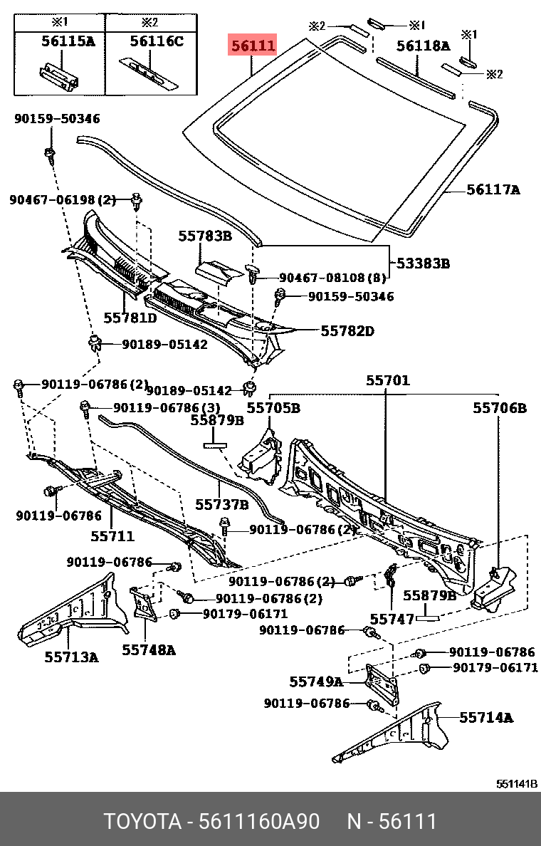 5611160A90 TOYOTA 