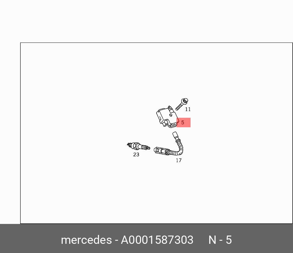A0001587303 MERCEDES-BENZ Катушка зажигания