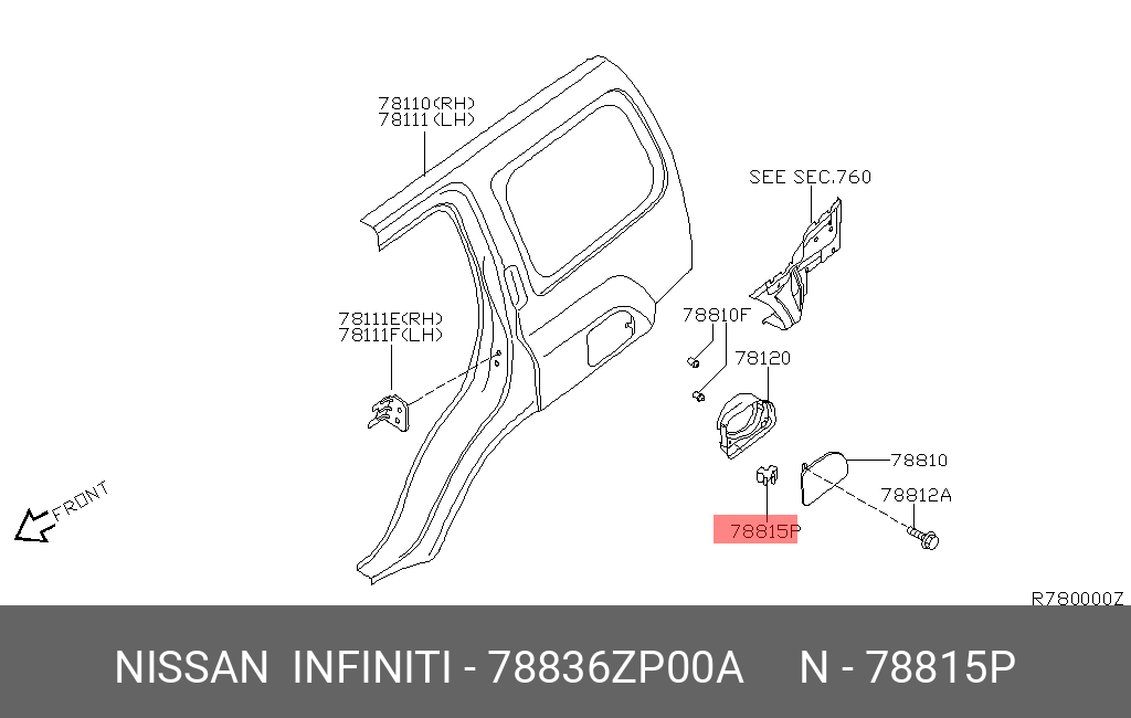 78836ZP00A NISSAN 