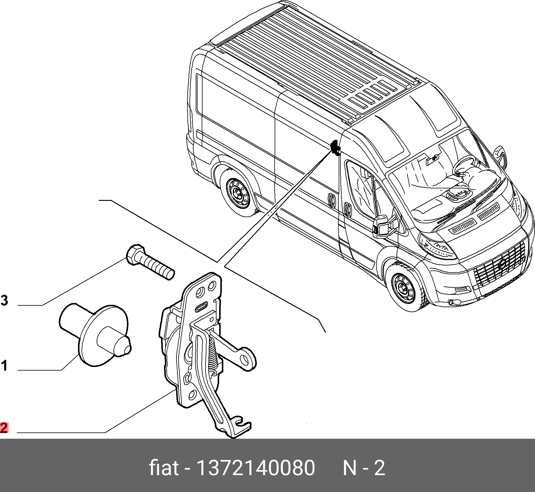 1372140080 FIAT/ALFA/LANCIA ЗАМОК (LEFT)