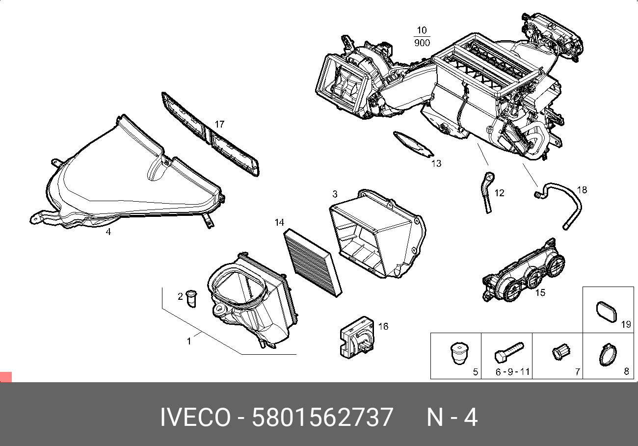5801562737 IVECO КАНАЛ ПОДАЧИ НАГРЕТОГО ВОЗДУХА