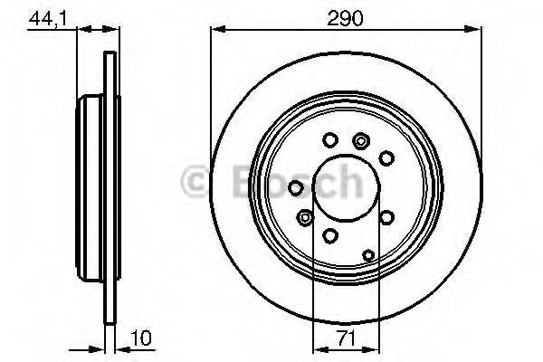 0986478556 BOSCH Тормозной диск