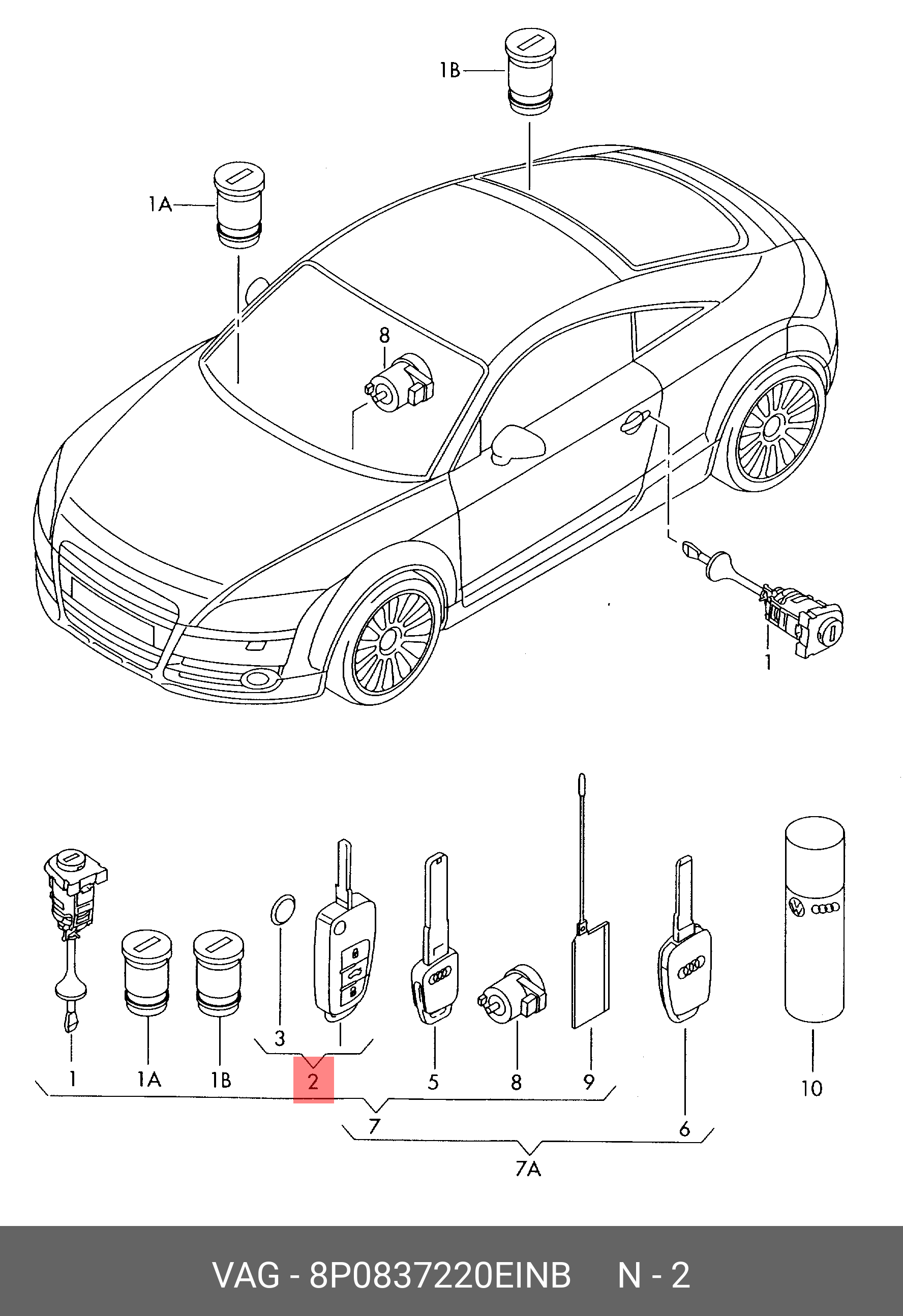 8P0837220EINB VAG 