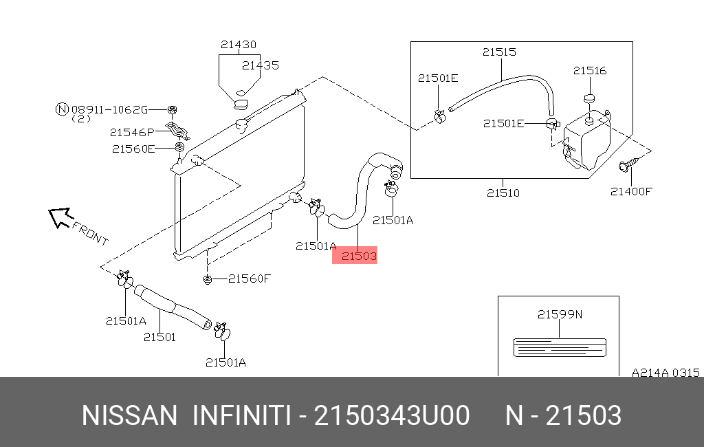 2150343U00 NISSAN 