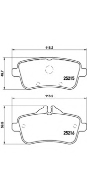 P50100 BREMBO Колодки тормозные дисковые, комплект