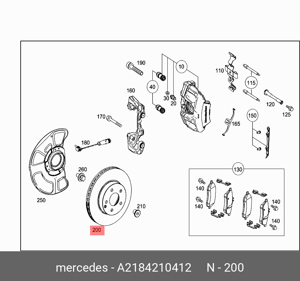 A2184210412 MERCEDES-BENZ Тормозной диск