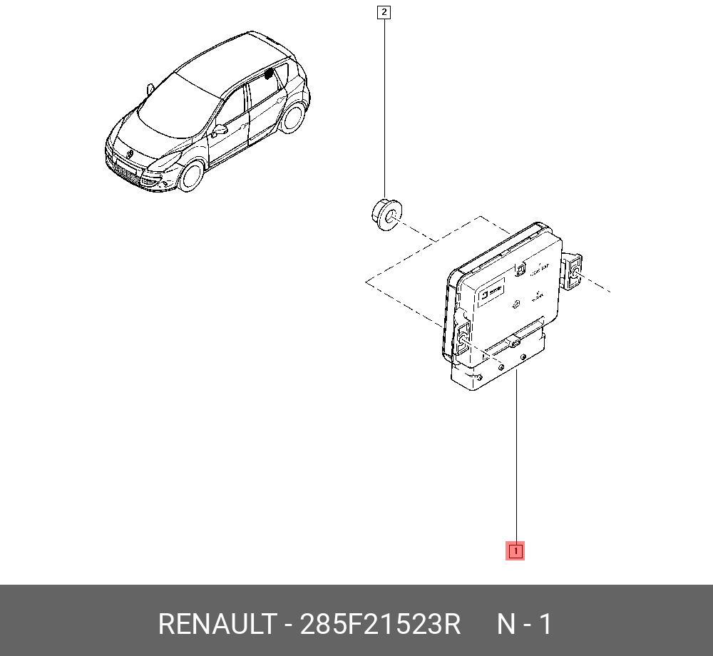 285F21523R RENAULT Эл блок стояночного тормоза купить в интернет-магазине  AvtoTO