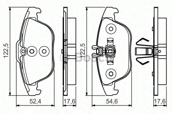 0986495105 BOSCH комплект колодок для дисковых тормозов