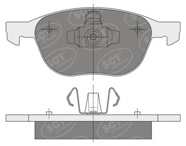 SP358 SCT Тормозные колодки SCT SP 358 комплект (4шт)
