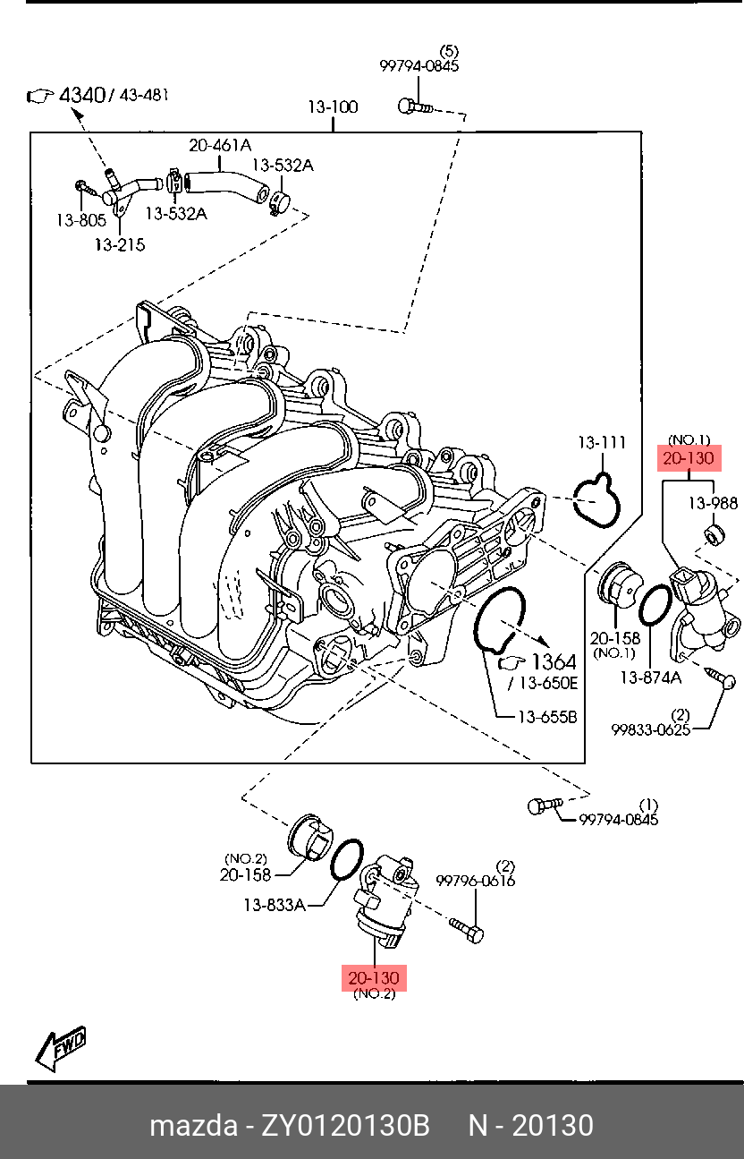 ZY0120130B MAZDA ДАТЧИК ВИБРАЦИИ