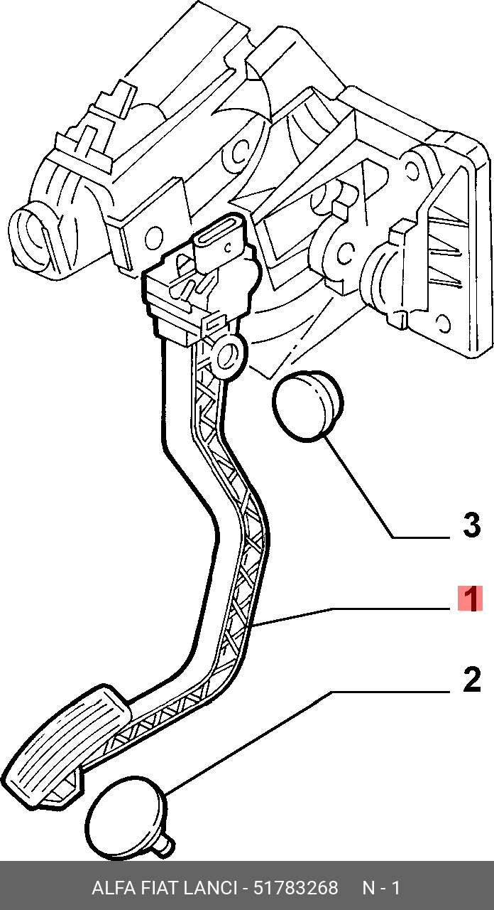 51783268 FIAT/ALFA/LANCIA ПЕДАЛЬ (CON POTENZ.)