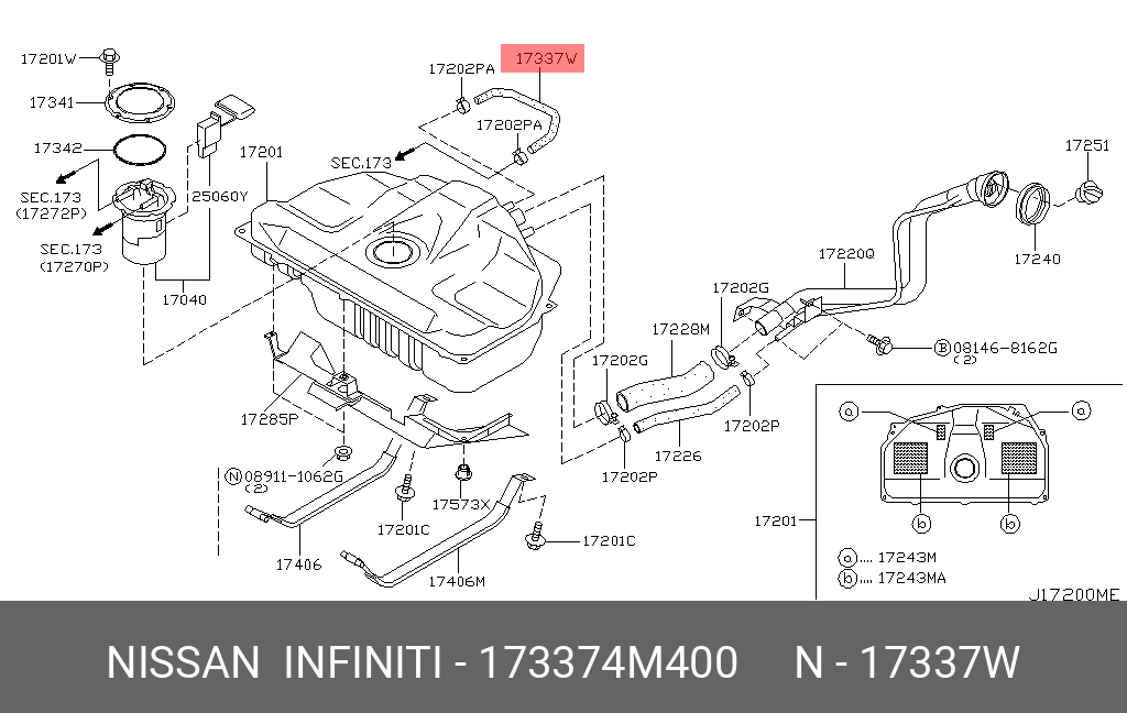 173374M400 NISSAN 