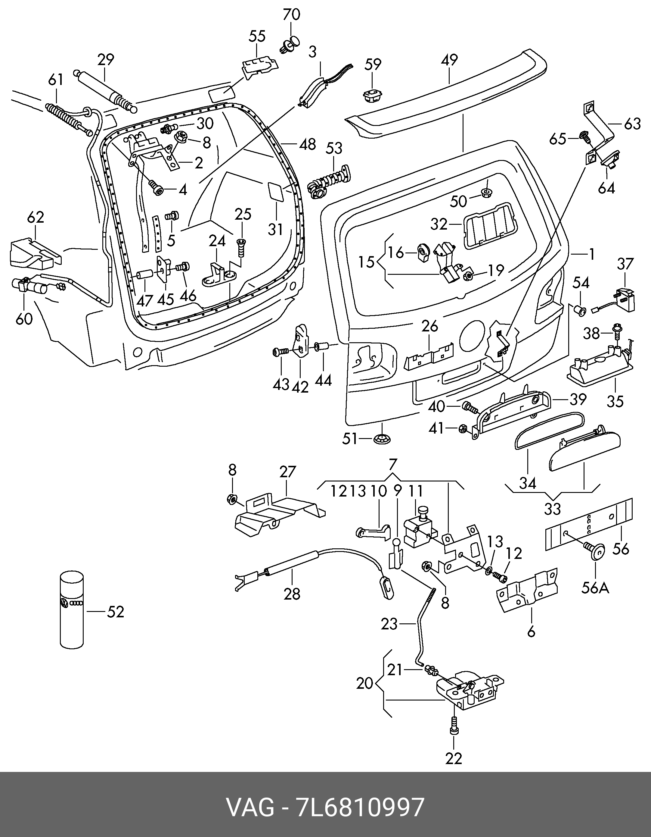 7L6810997 VAG пружинный зажим