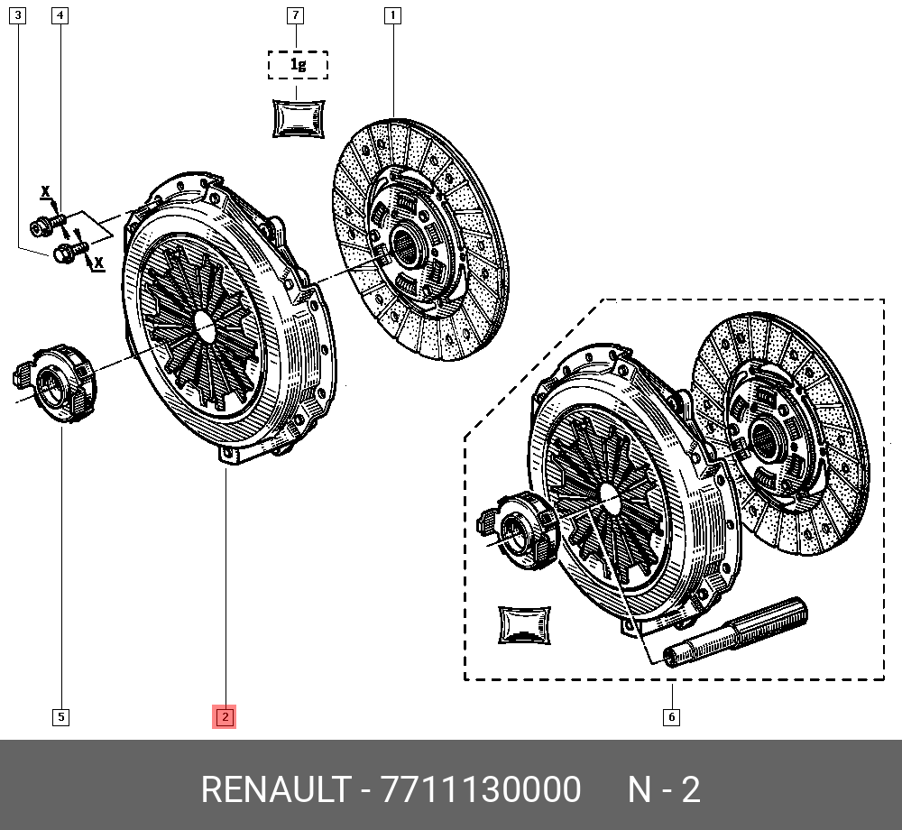 7711130000 RENAULT Нажимной диск сцепления