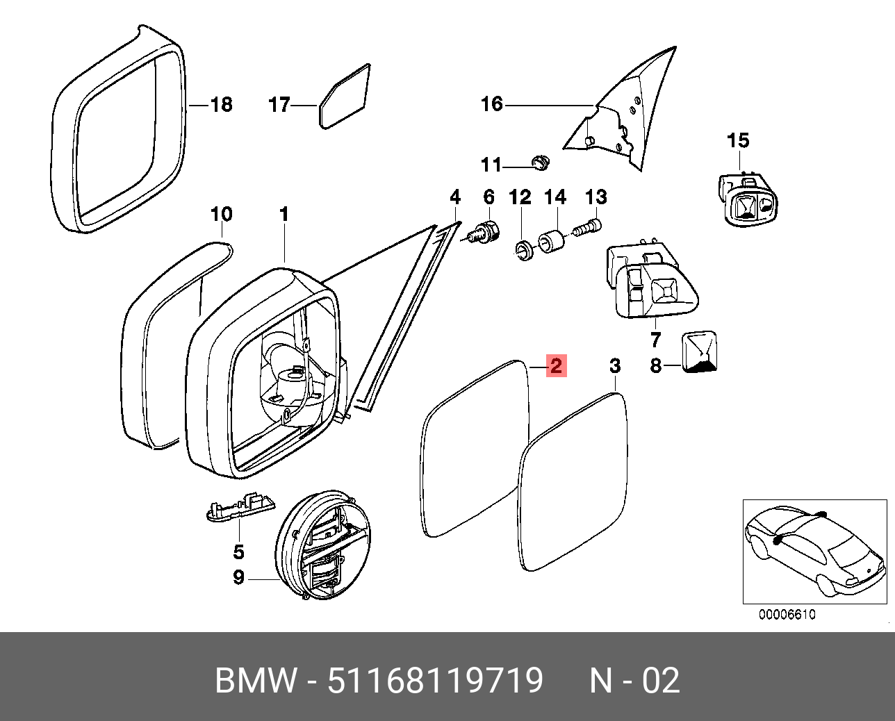 43"Боковые зеркала, разборка.Часть"1" - BMW 7 series (E38), 4,4 л, 1999 года сво