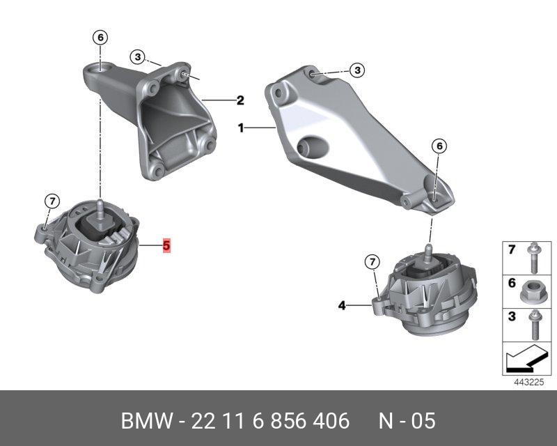 22116856406 BMW Резиновая подушка П