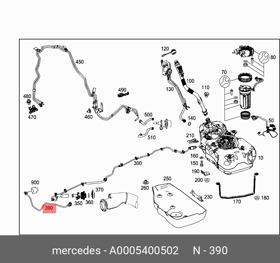 A0005400502 MERCEDES-BENZ ЭЛЕКТРОПРОВОДКА ФОРСУНКИ ADBLUE
