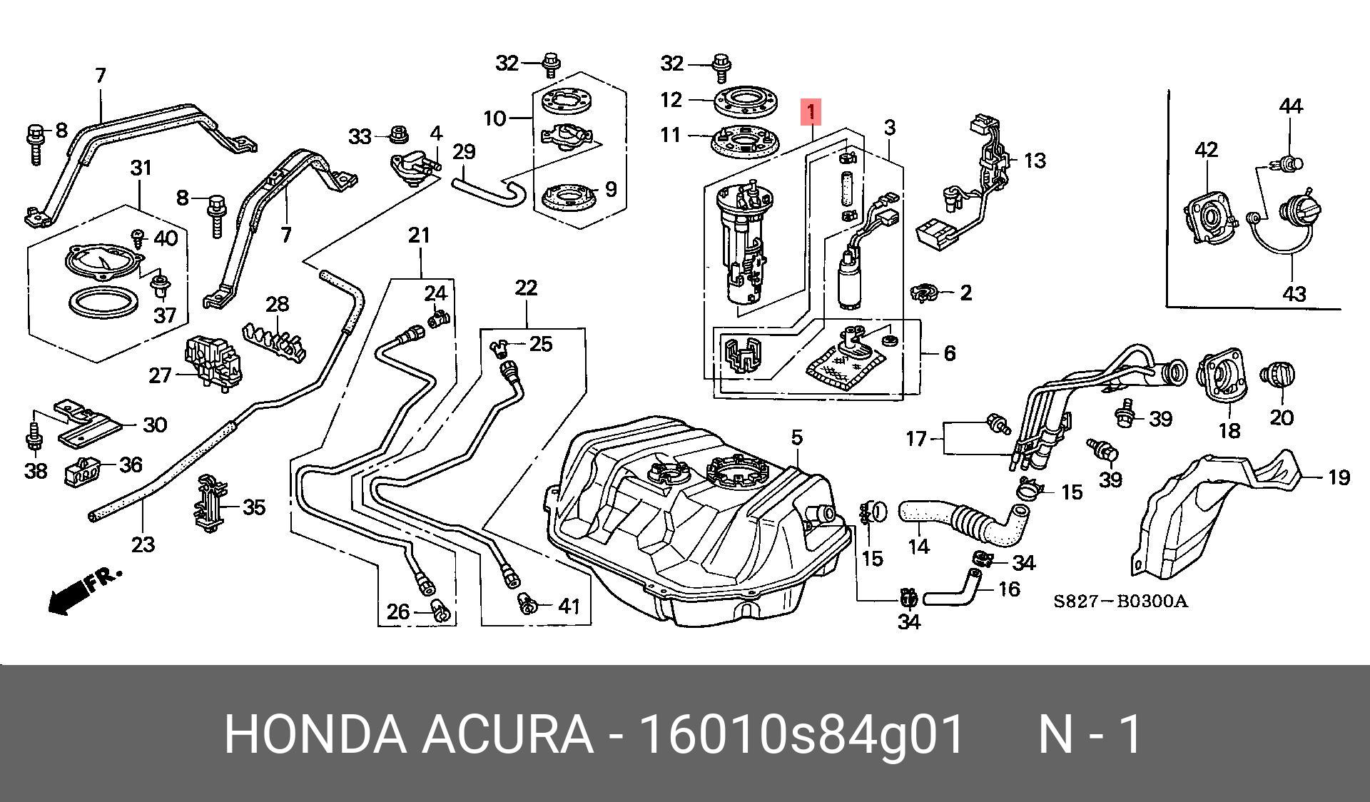 16010S84G01 HONDA Топливный фильтр